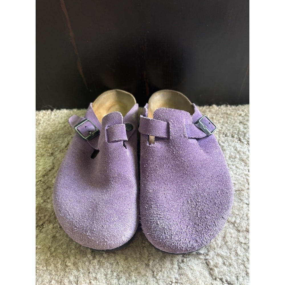 Birkenstock Boston Suede Clogs Purple Women's EU 35 US 4-4.5 Regular Shoes